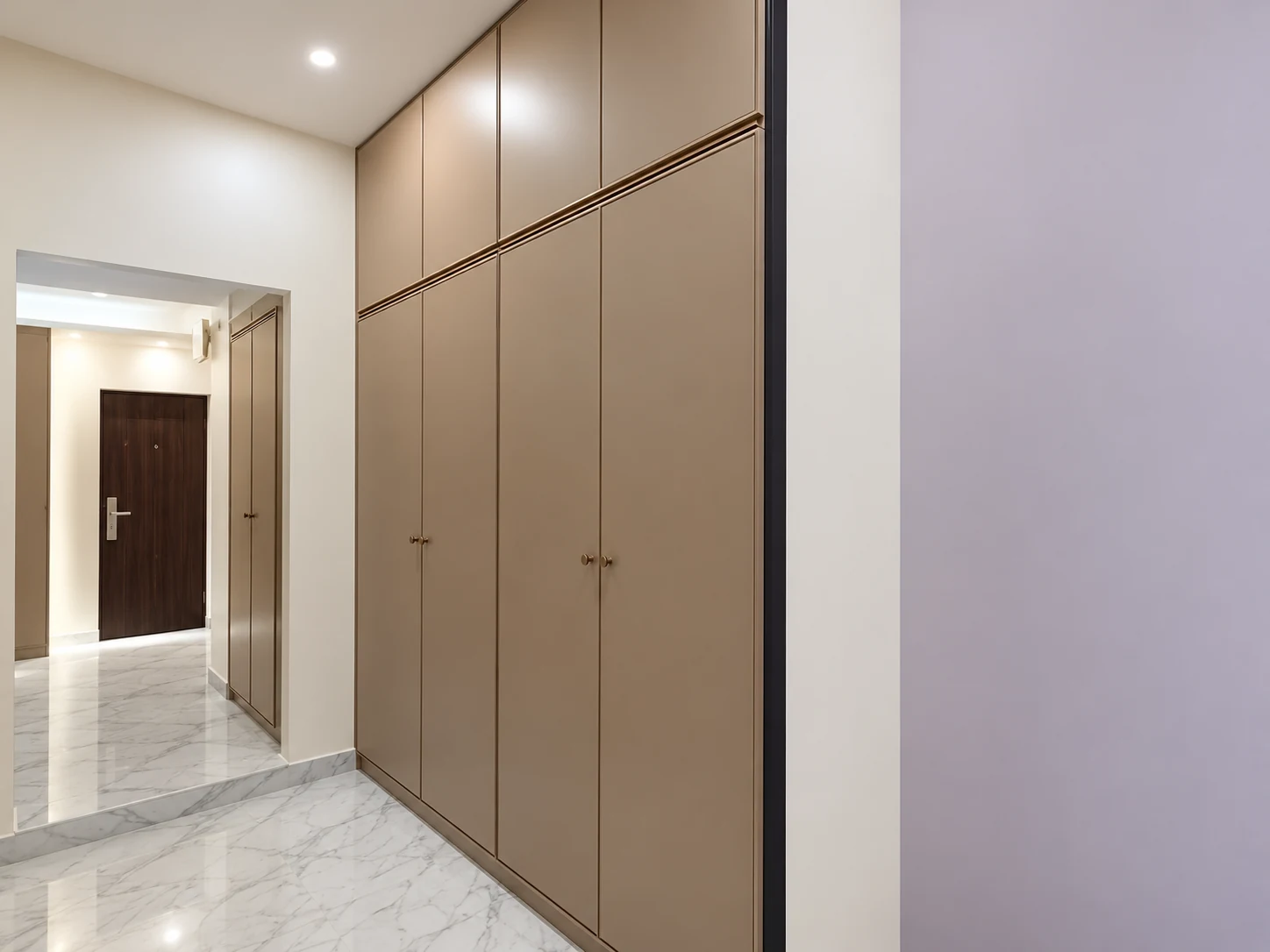 Neutral tone wardrobe cabinets